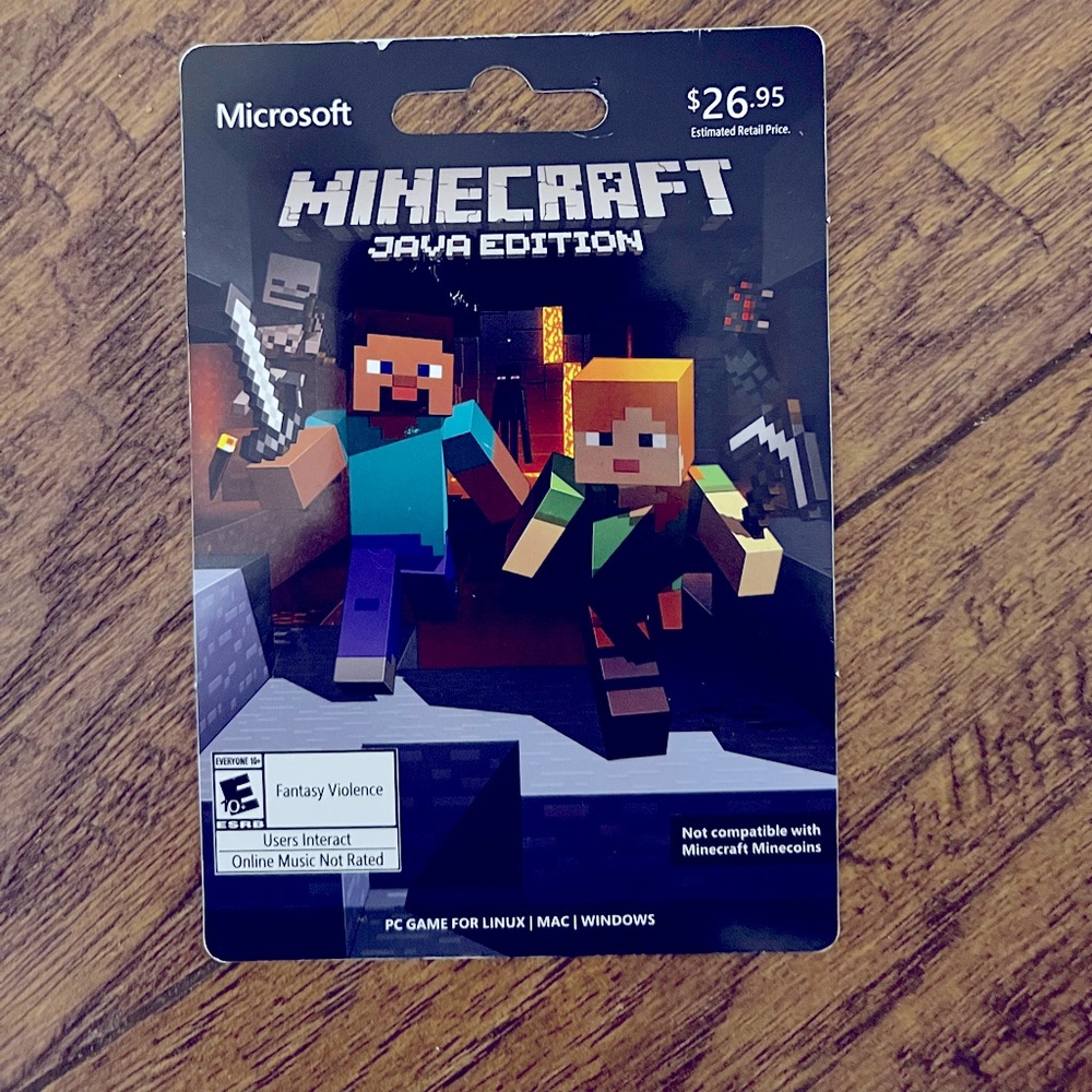 Minecraft Gift Card - Java Edition (For Game)